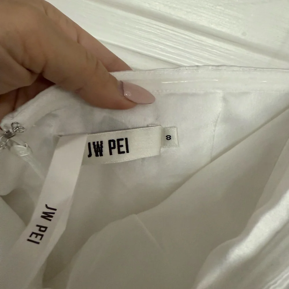 JW PEI White Strapless Dress with Elegant Silhouette - Picture 11 of 11